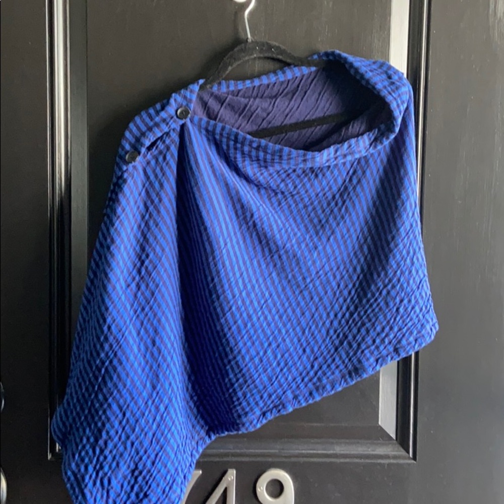 Royal and navy striped wrap